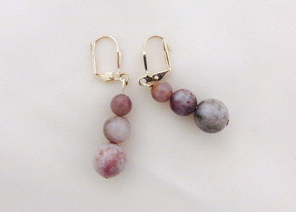 Botswana Agate Earrings - Sterling Silver