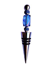 Crystal Blue Wine Stopper