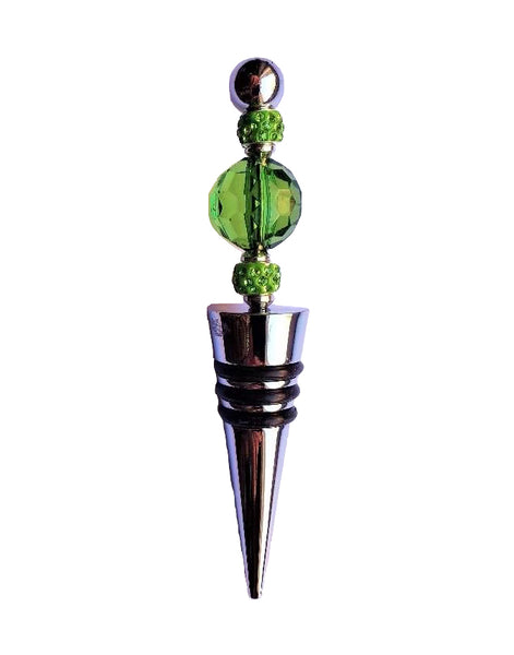 Green Crystal Wine Stopper