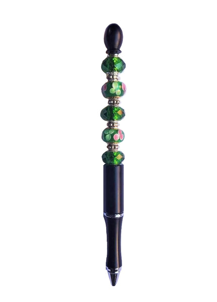 Emerald Green Floral Pen