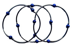 Lapis Lazuli Skinny Bracelet Set