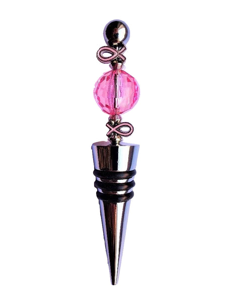 Pink Breast Cancer Awareness Wine Stopper