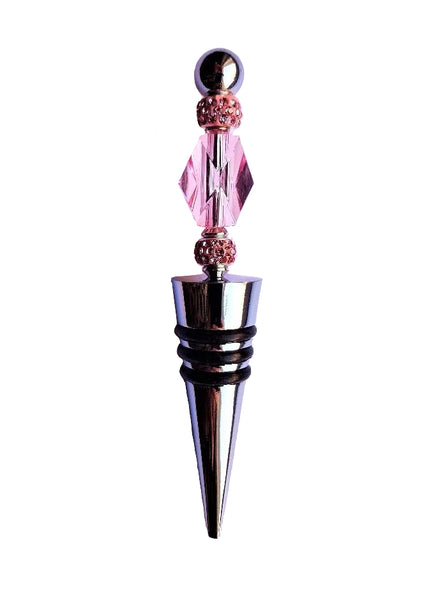 Pink Crystal Wine Stopper