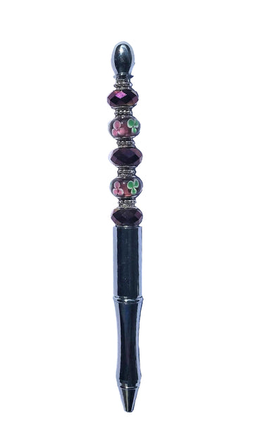 Purple Floral Pen