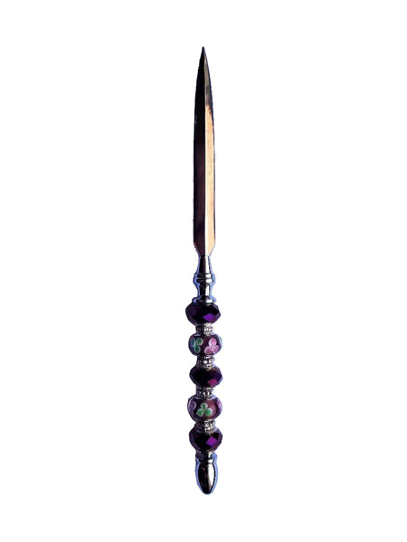 Purple Floral Letter Opener