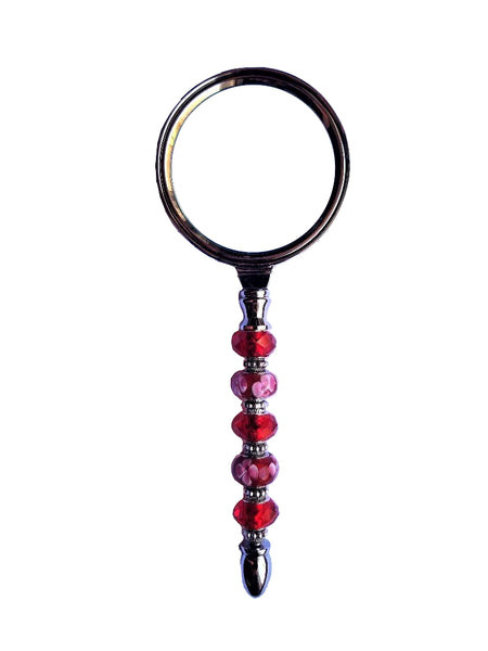 Red Floral Magnifying Glass