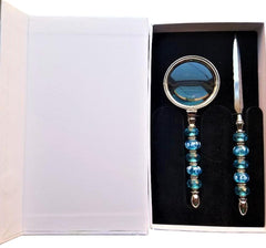 Turquoise Swirl Desk Set