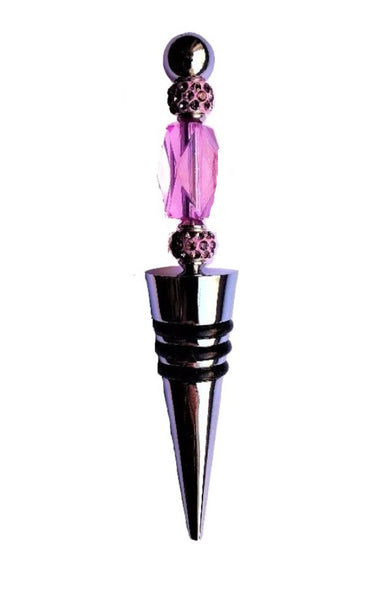 Violet Crystal Wine Stopper