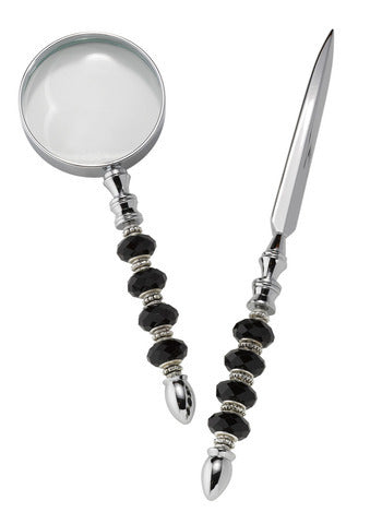 Black Magnifying Glass and Letter Opener