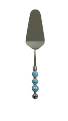 Blue Swirl Serrated Cake Server