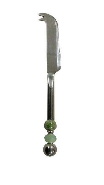 Green Cloisonné Cheese Knife